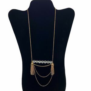 Moss Mills Gold Tone Barcelona Stone Necklace